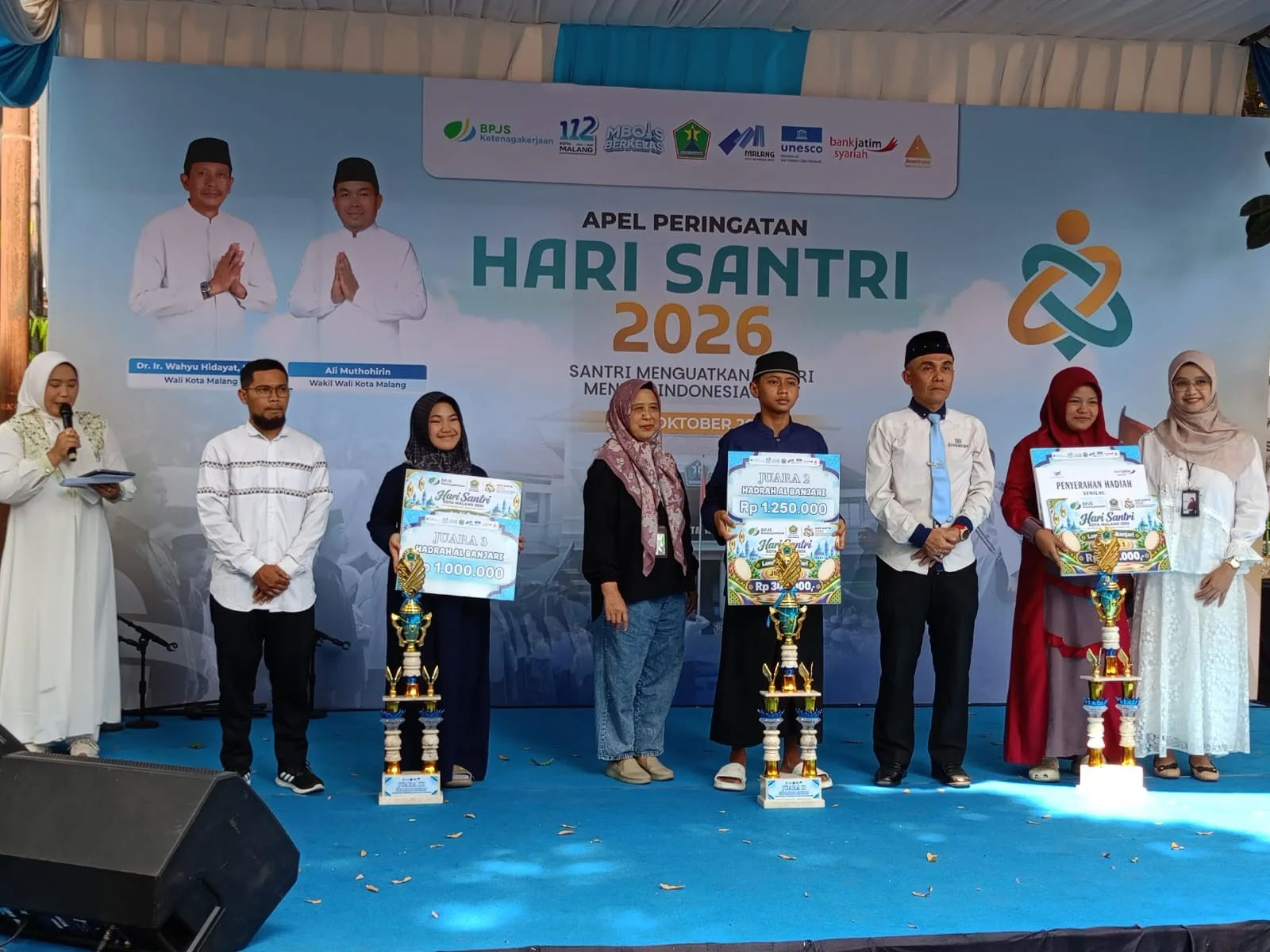 Mahad Nawaina MTsN 2 Kota Malang Raih Juara I Hadrah Al-Banjari pada Festival Hari Santri Nasional 2026