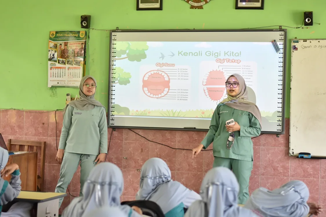 Senyum Sehat Dimulai dari Madrasah, MTsN 2 Kota Malang Edukasi Siswa tentang Kesehatan Gigi dan Mulut