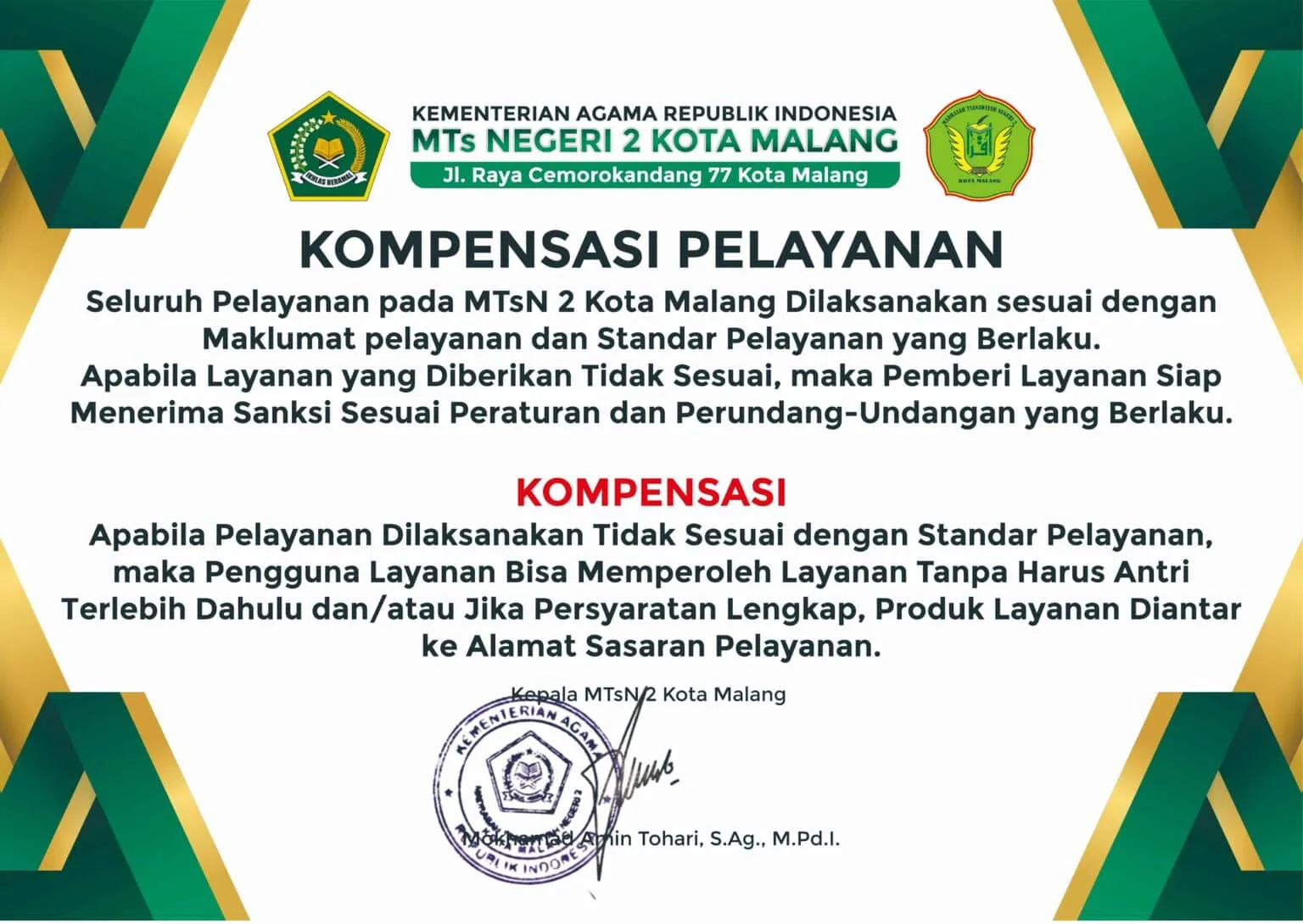 Kompensasi Pelayanan