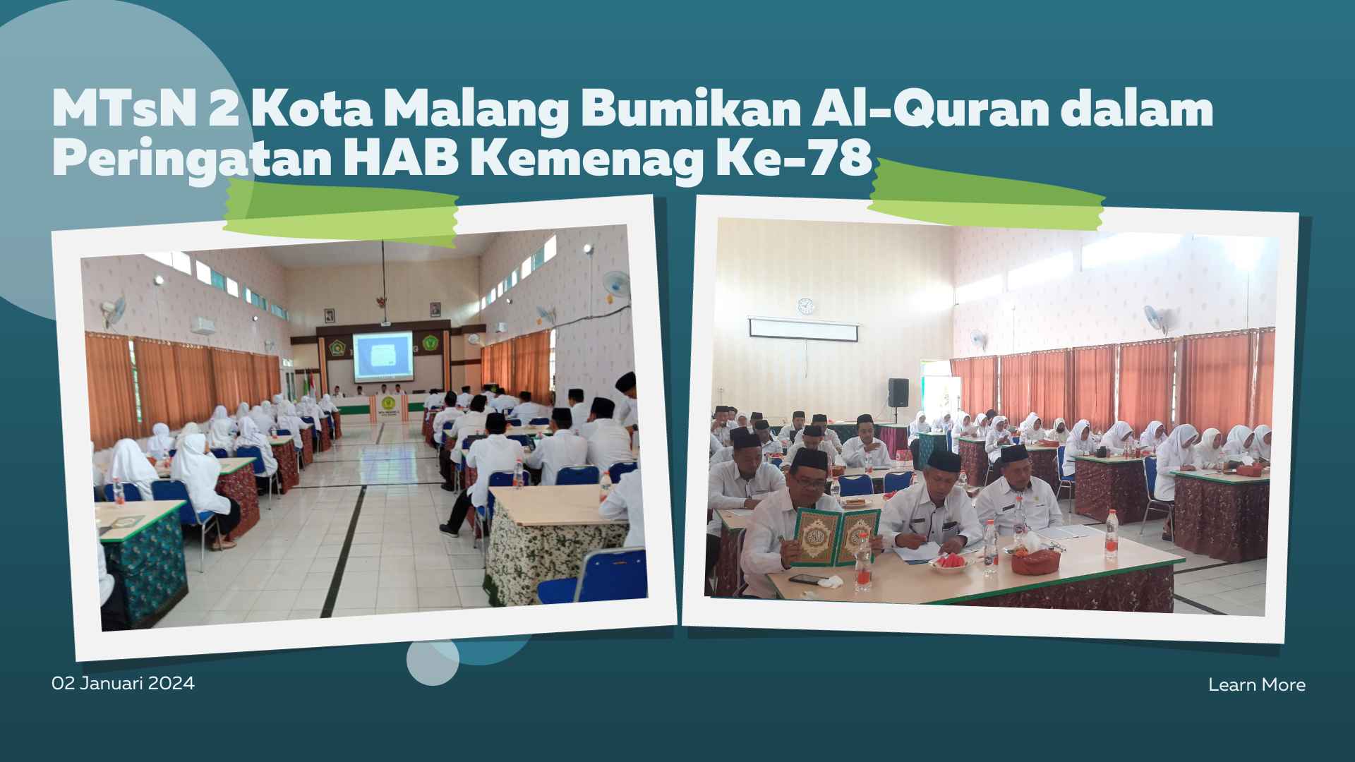MTsN 2 Kota Malang Bumikan Al-Quran dalam Peringatan HAB Kemenag Ke-78