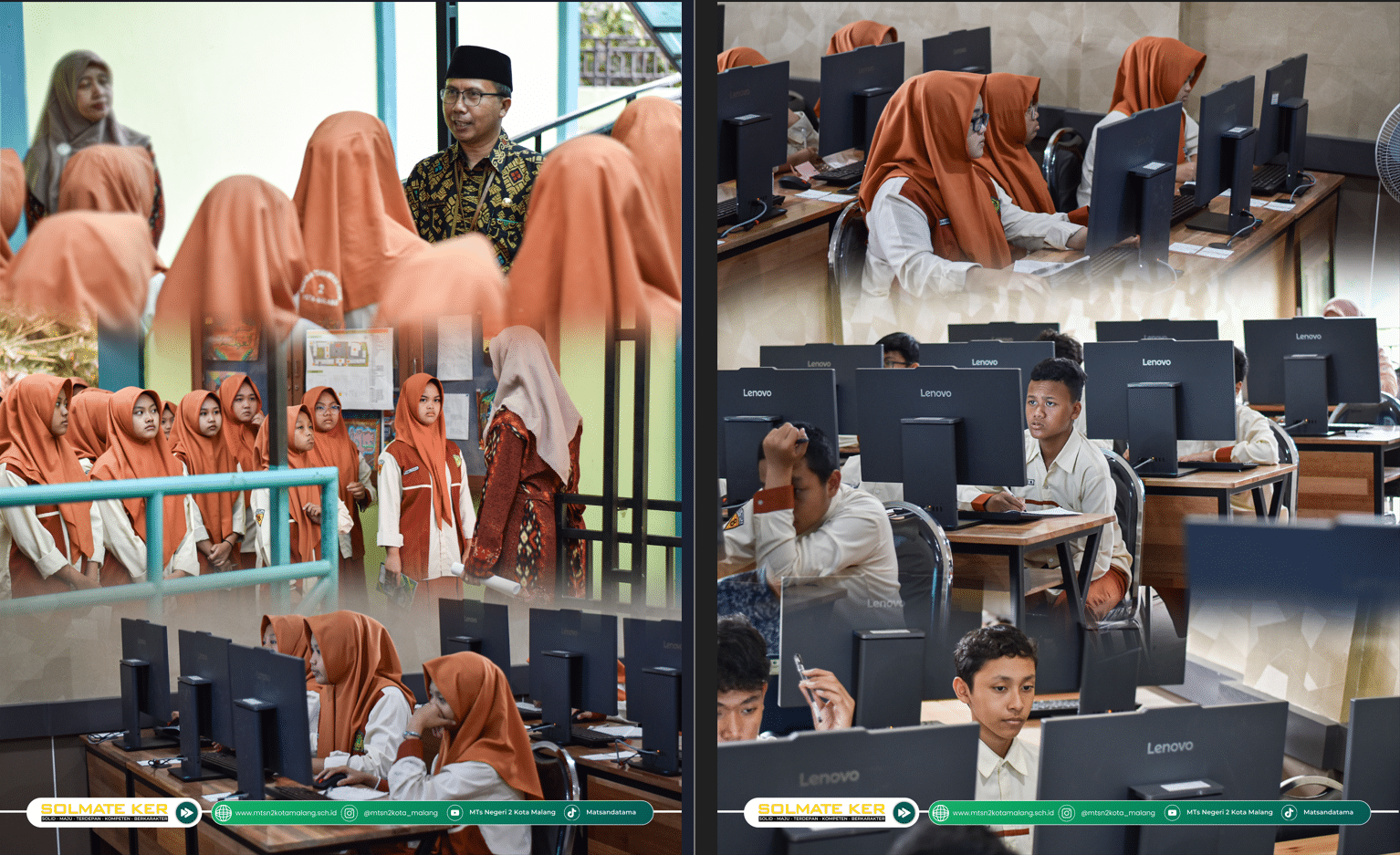 MTsN 2 Kota Malang Sukses Gelar Hari Kedua ANBK 2025/2026