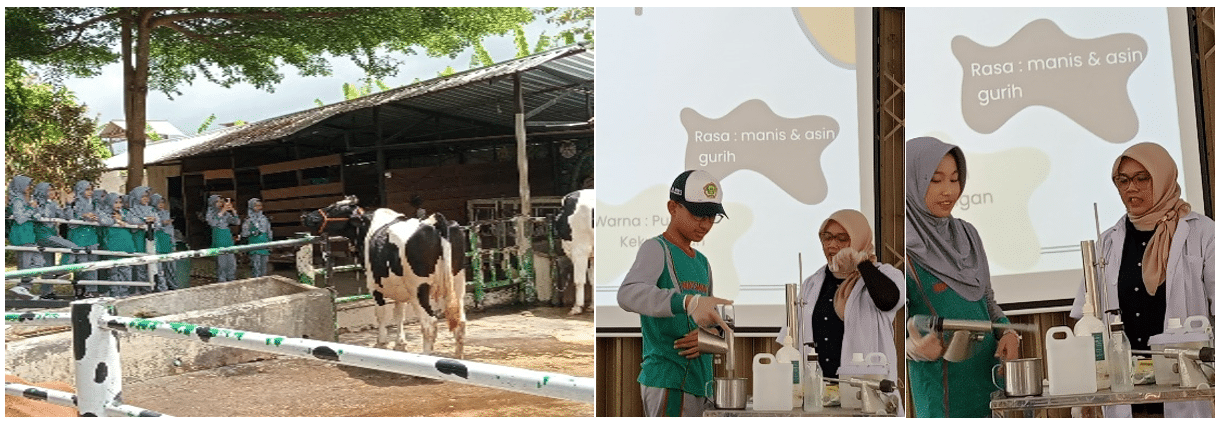 BELAJAR OLAH SUSU, SISWA 8A MTsN 2 KOTA MALANG SERU DI WESB &amp; JTP 3