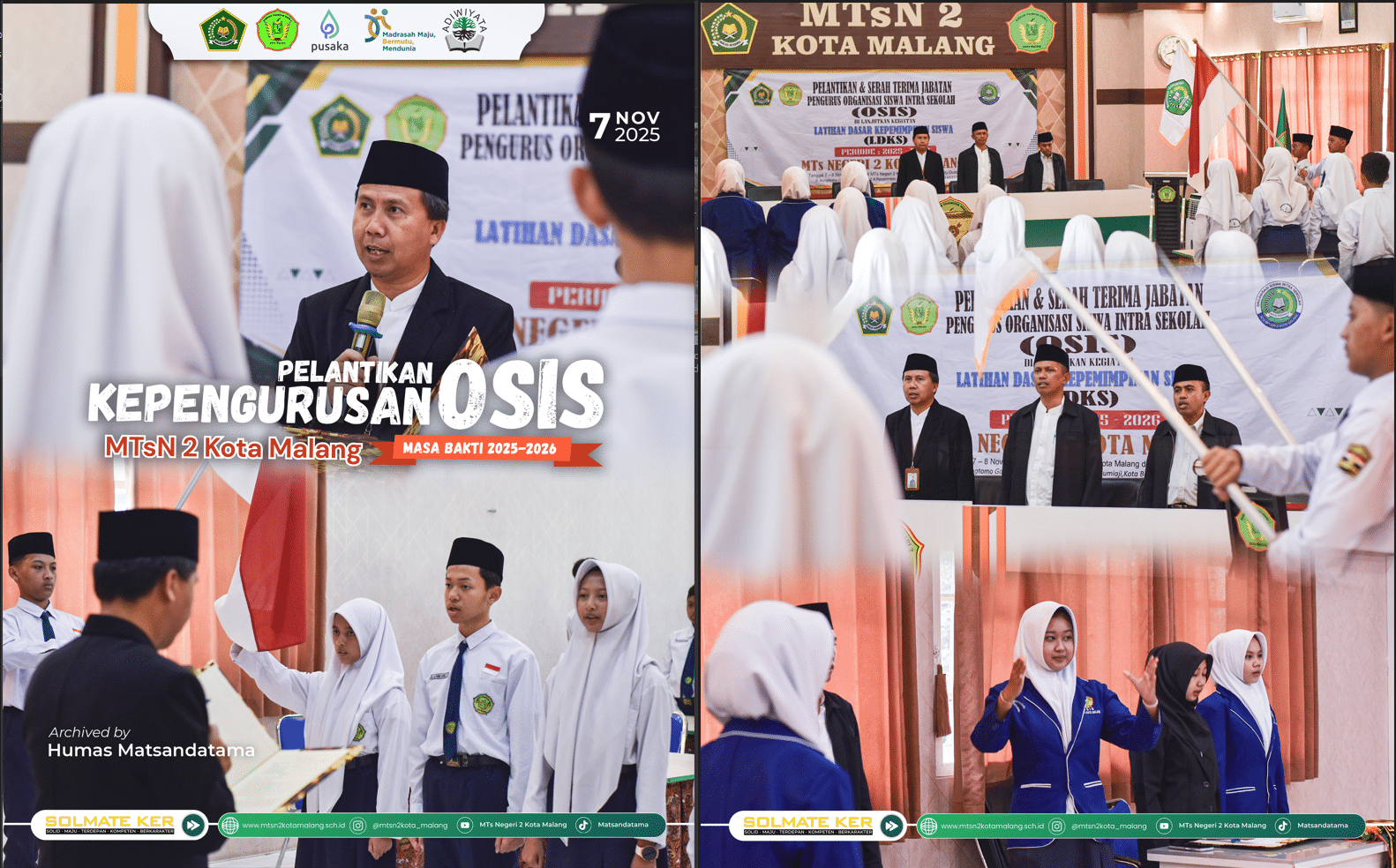 Akselerasi Kepemimpinan SiswaEstafet dan Penempaan OSIS MTsN 2 Kota Malang Mengawali Periode Baru 2025/2026