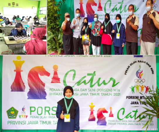 Siswi MTsN 2 Kota Malang Juara Catur di Porseni Jatim