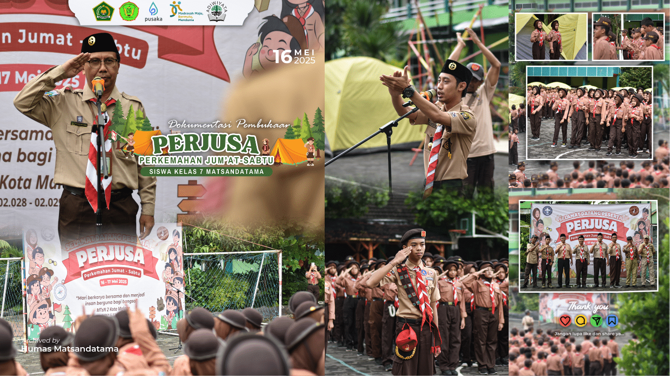 Perkemahan Jum'at Sabtu (Perjusa) 2025 MTsN 2 Kota Malang Cetak Pemimpin Muda Berkarakter Lewat Kepramukaan
