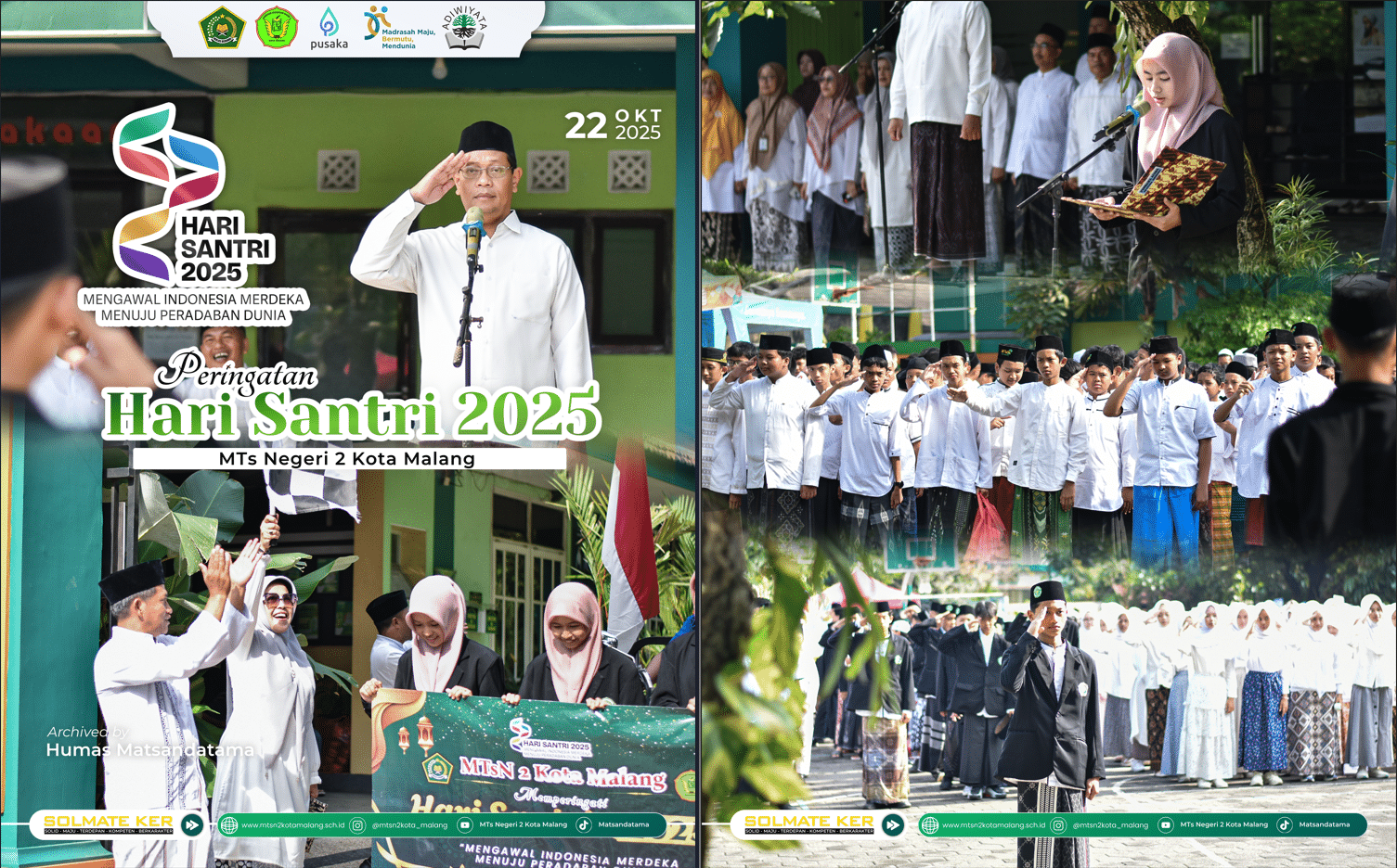 Peringatan Hari Santri Nasional 2025 di MTsN 2 Kota Malang Santri Siap Mengawal Indonesia Menuju Peradaban Dunia