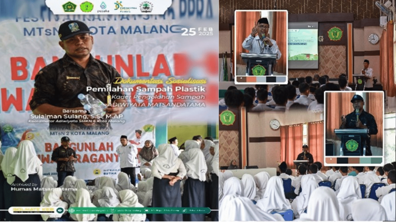 Peringatan Hari Peduli Sampah Nasional (HPSN) 2025 di MTsN 2 Kota Malang Mengajak Generasi Muda untuk Peduli Sampah