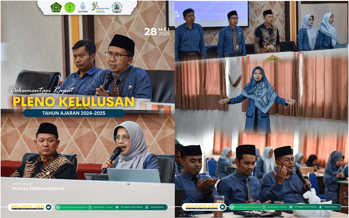 MTsN 2 Kota Malang Kukuhkan Kelulusan Siswa Kelas 9 dan Teguhkan Semangat Keikhlasan