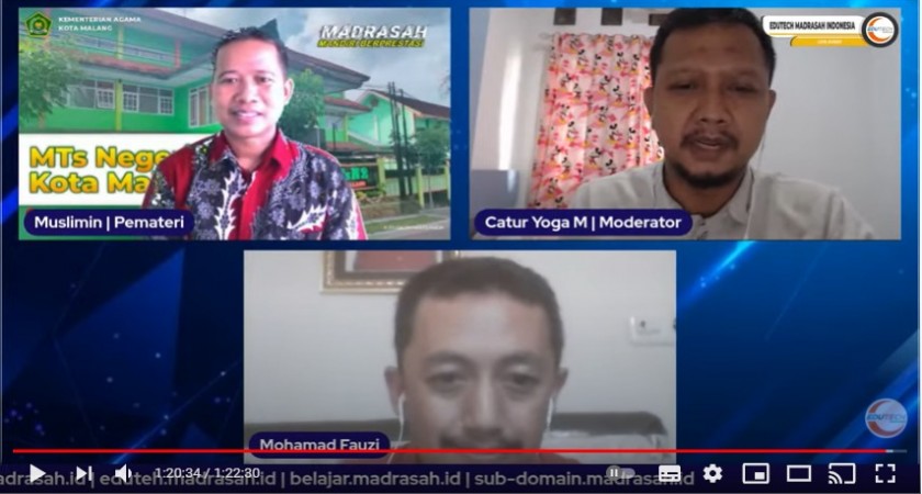 Beri solusi pembelajaran online, Guru MTs Negeri 2 Kota Malang jadi pemateri live streaming