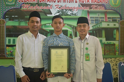 Siswa MTsN 2 Kota Malang Raih Sertifikat Bronze di AIMO TRIAL 2018