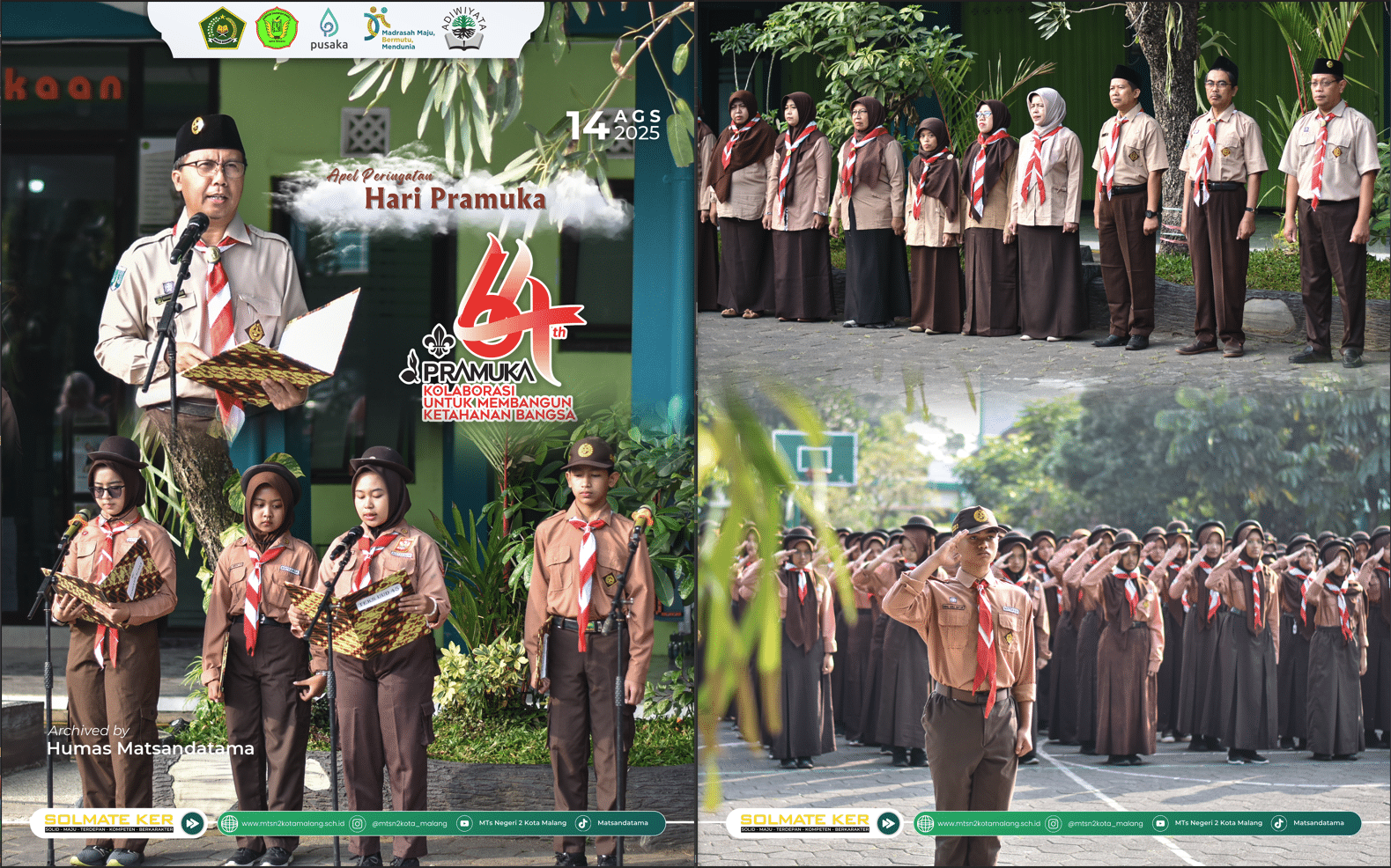 MTsN 2 Kota Malang Gelar Upacara Hari Jadi Pramuka ke-64 Penuh Semangat Kolaborasi