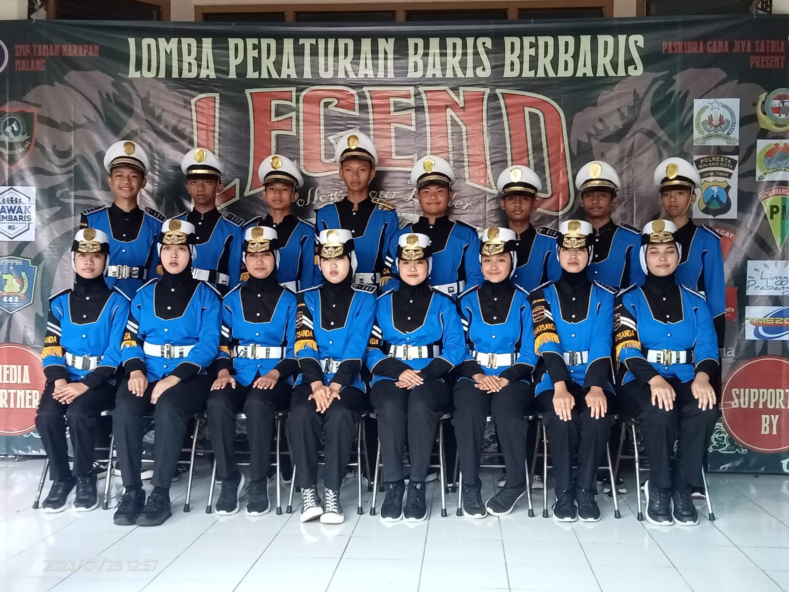 Tim Paskibra MTsN 2 Kota Malang, Raih Juara 2 Mula, Legend Follow Your Leader