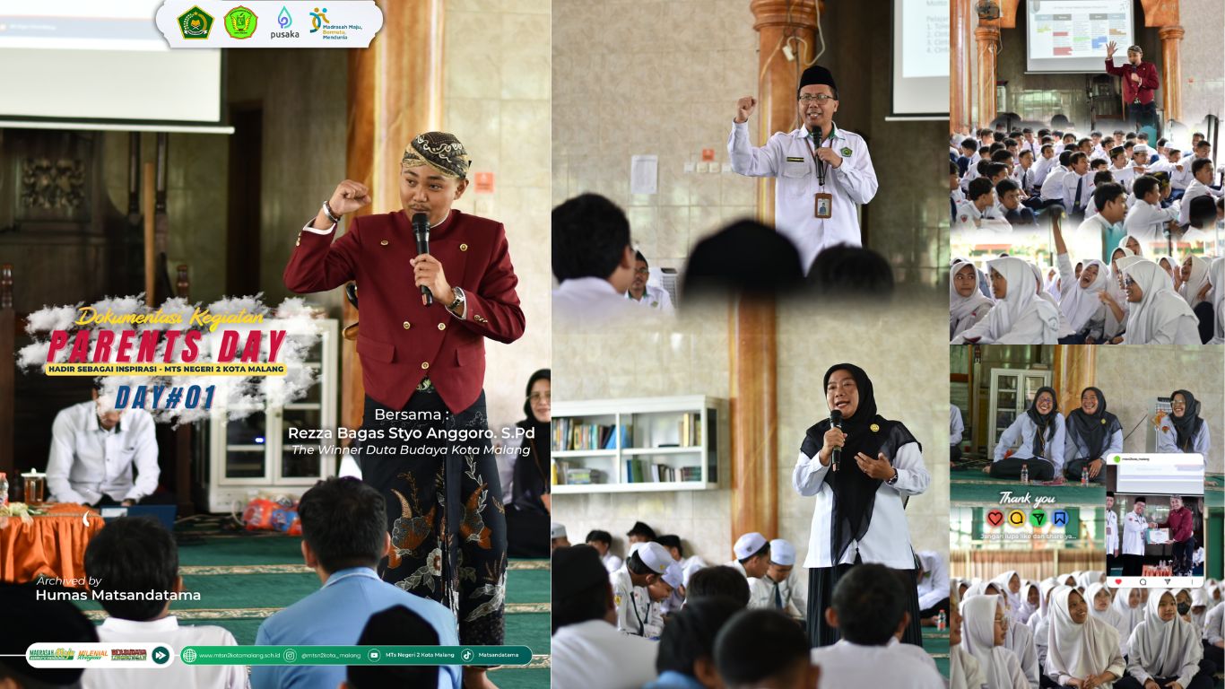 Jumpa Tokoh dalam Parents Day MTsN 2 Kota Malang:  Membangun Karakter Luhur untuk Masa Depan Cemerlang