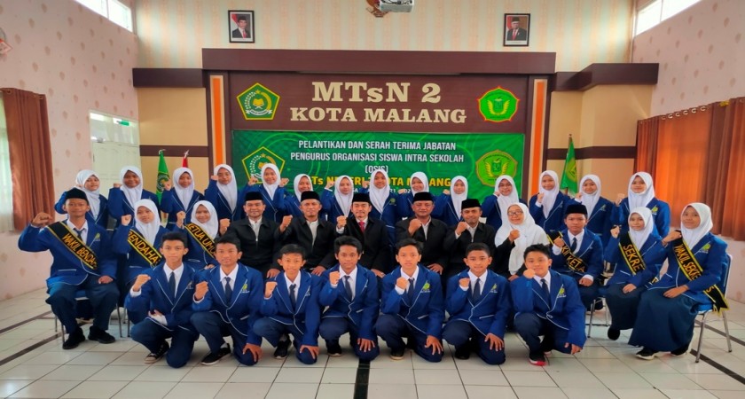 Pelantikan Pengurus OSIS MTsN 2 Kota Malang Masa Bakti 2021-2022