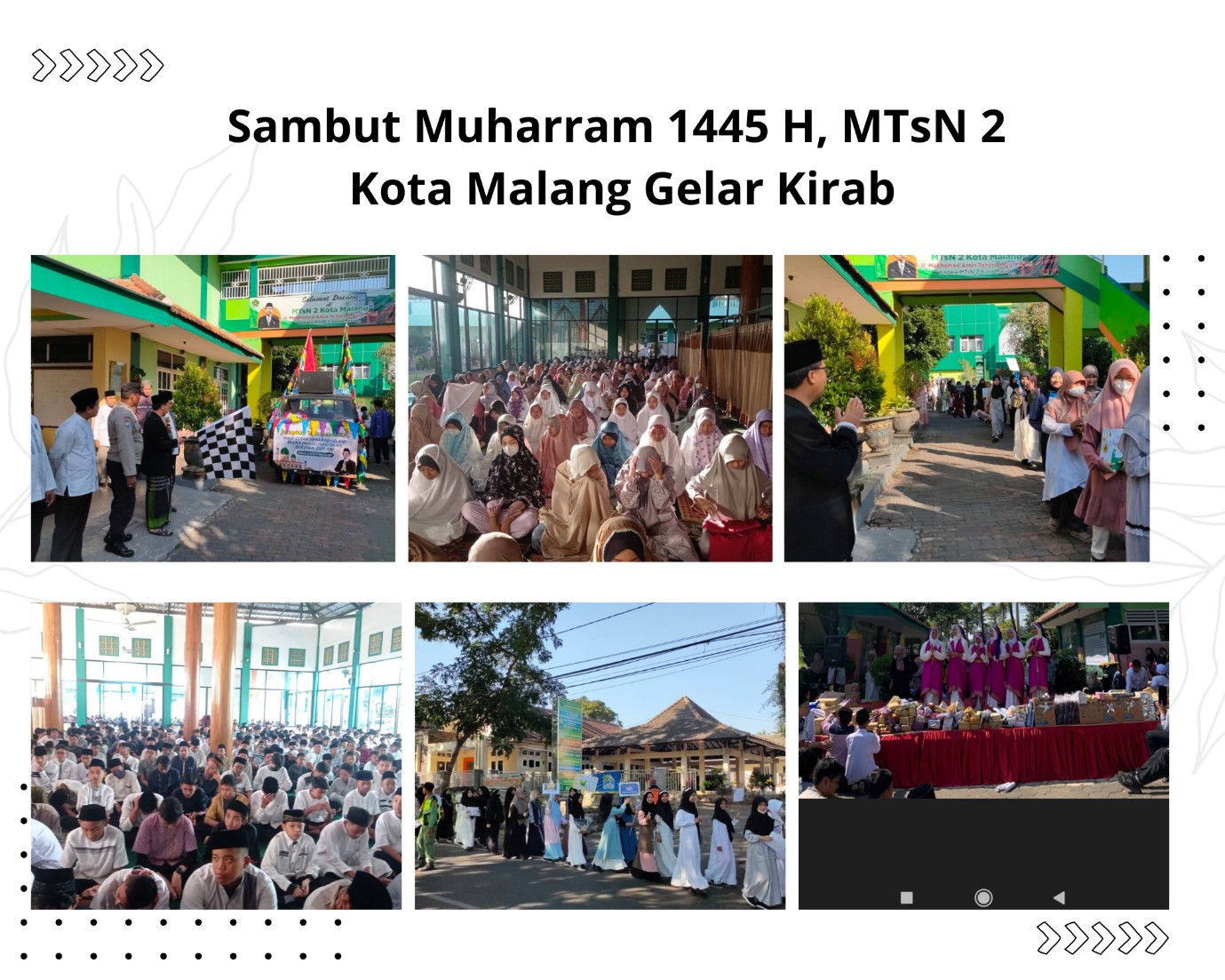 Gelar Kirab Muharram 1445 H, MTsN 2 Kota Malang Sambut Tahun Baru Islam