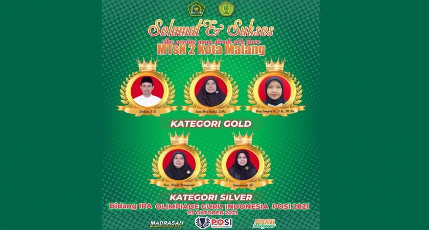 Tim Guru IPA MTsN 2 Kota Malang Borong Medali OGI