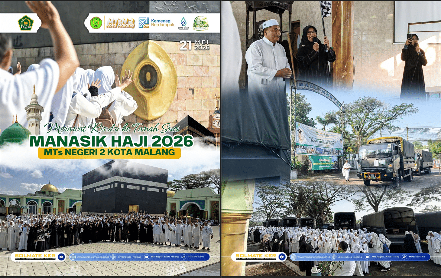 Manasik Haji MTsN 2 Kota Malang Tanamkan Nilai Tauhid dan Keteladanan Nabi Ibrahim