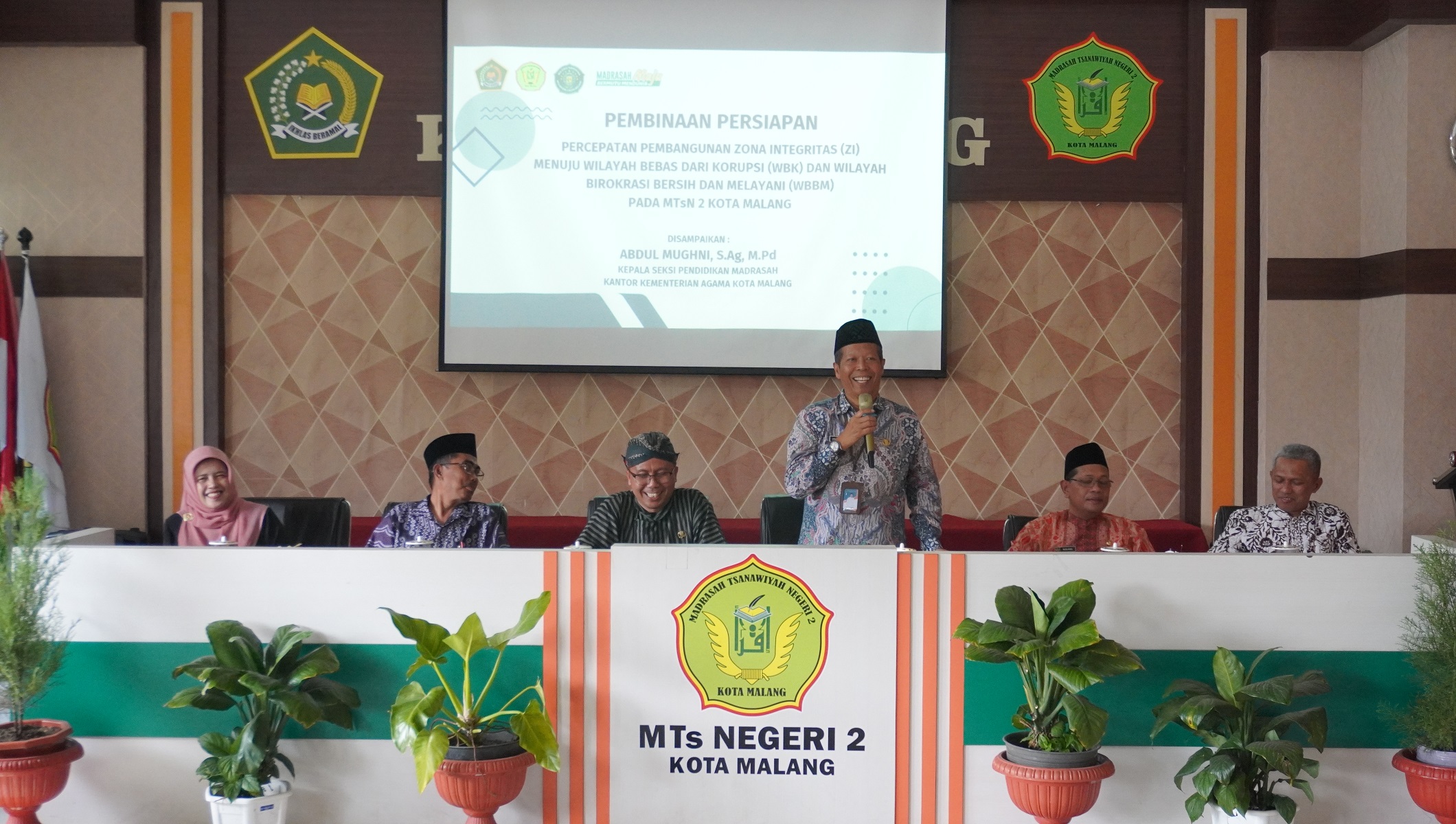 MTsN 2 Kota Malang Ditunjuk sebagai Pilot Project Pembangunan Zona Integritas  Menuju Pembangunan WBK/WBBM 2024, Pilih 5 Agen Perubahan