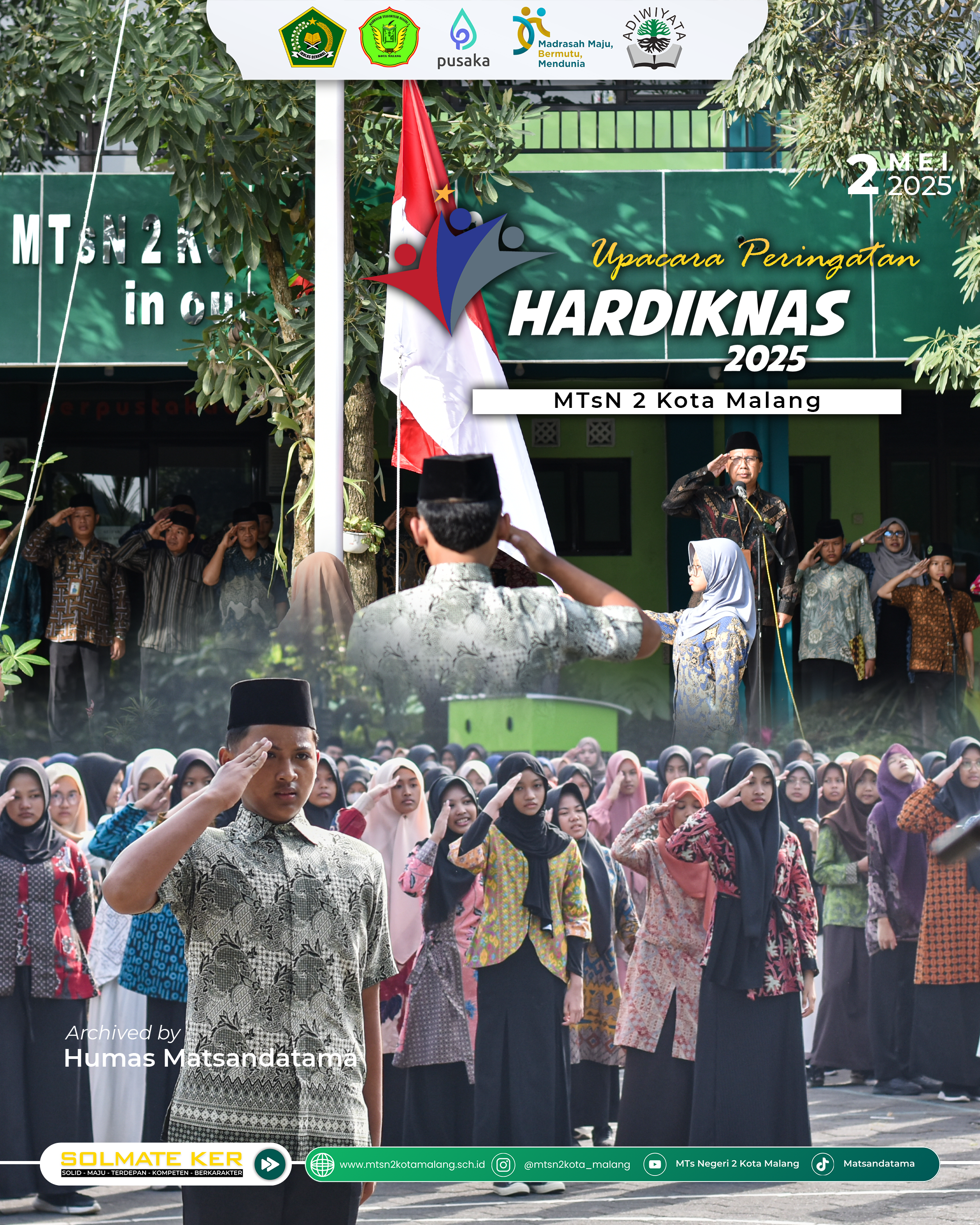 Dentum Semangat Hardiknas MTsN 2 Kota Malang Luncurkan Komitmen Pendidikan Bermutu untuk Semua