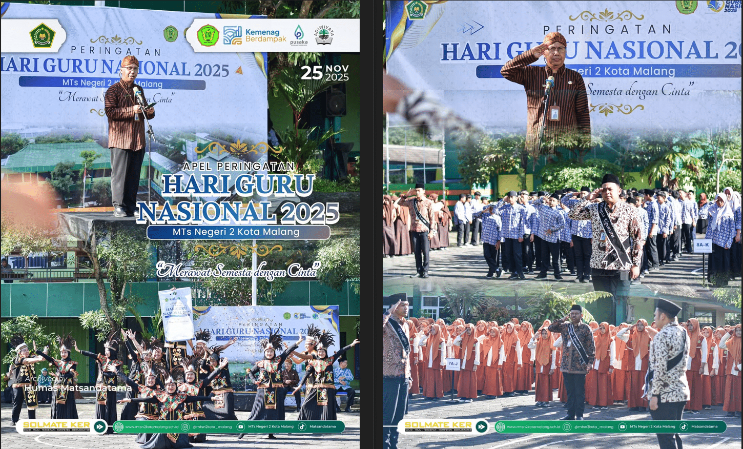 MTsN 2 Kota Malang Peringati HGN 2025 Launching Buku GTK, Penghargaan Favorit, dan Penguatan Spiritualitas Pendidikan