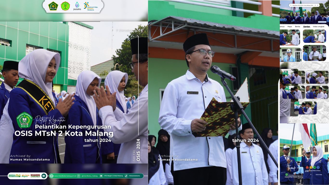 Pelantikan OSIS MTsN 2 Kota Malang Langkah Awal Menuju Kepemimpinan yang Inspiratif