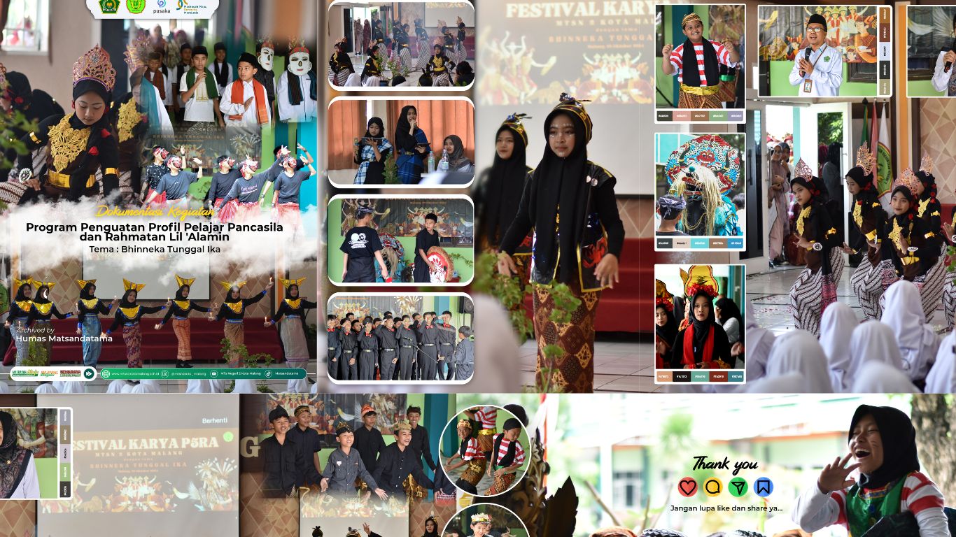 Festival P5RA MTsN 2 Kota Malang Merayakan Kebhinekaan dan Nilai-Nilai Pancasila